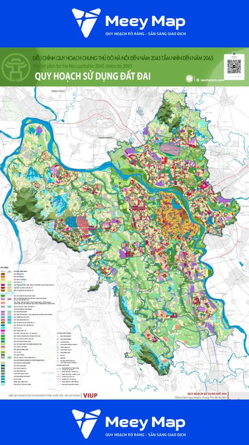 Nguồn quy hoạch Hà Nội 2025-2045 | Tài liệu Vinhomes Olympic 4 Ban do quy hoach Ha Noi 2045 tam nhin den 2065